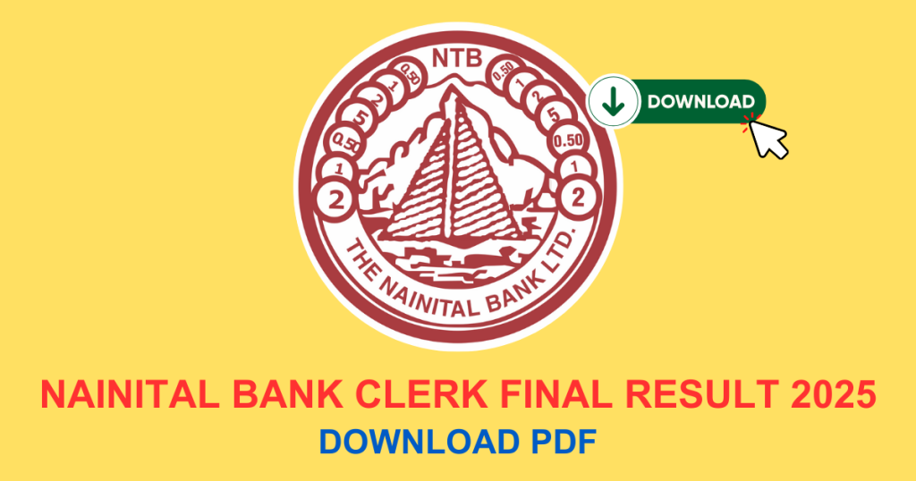 Nainital Bank Clerk Final Result 2025