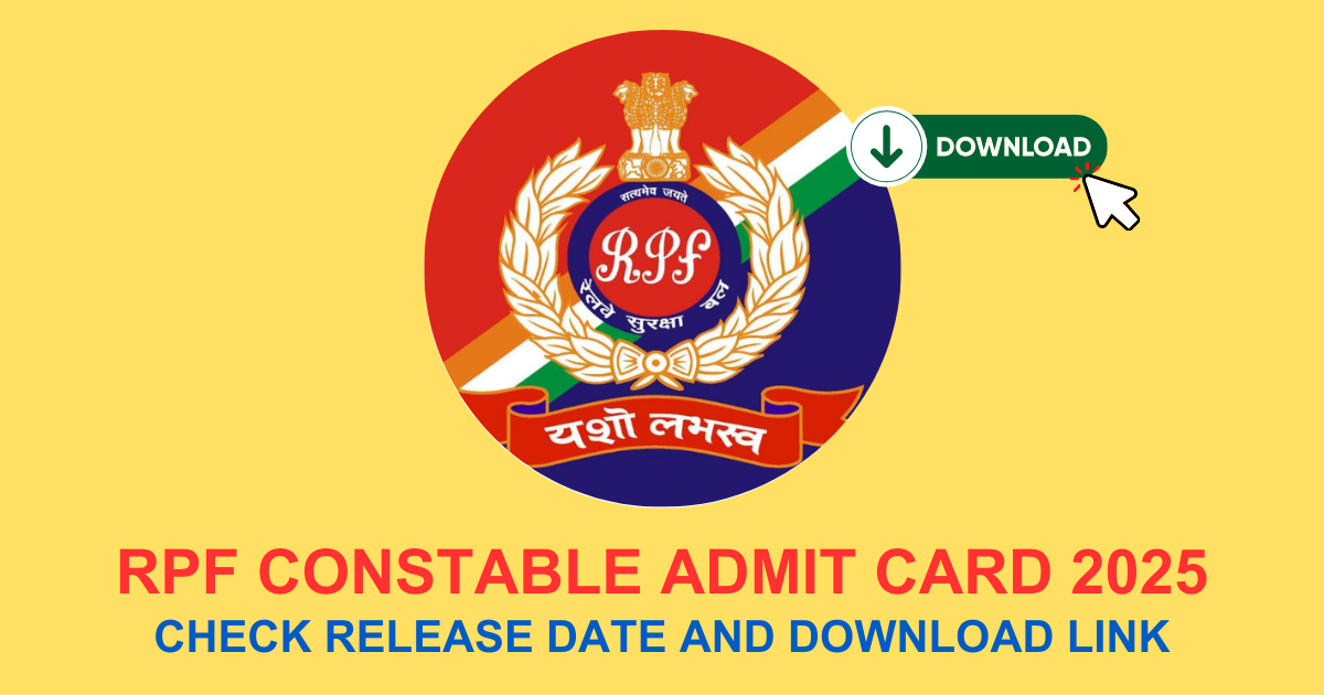 RPF Constable Admit Card